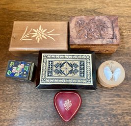 Lot Of 6 Misc. Small Decorative Boxes