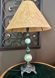 Stone And Metal Table Lamp