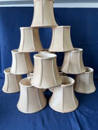 13 Miniature Lamp Shades Beige.