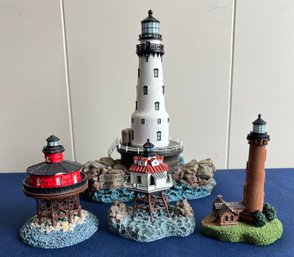 Lot Of 4 Ceramic Lighthouses.