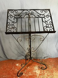 Wrought Iron Ornate Music Stand