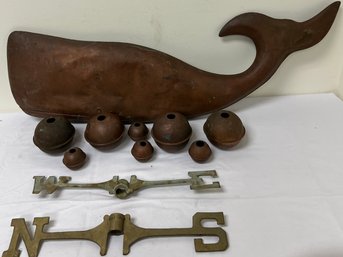 Copper Whale Weathervane Parts.