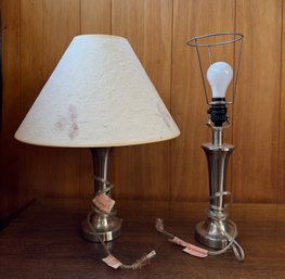 Two Stainless Steel Lamps