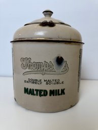 Thompson Malted Milk Enamel Jar