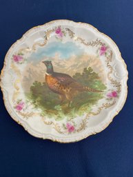 Bavarian Display Plate With Pheasant