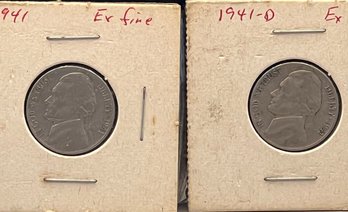 1941-D & 1941-Nickels All Noted Extremely Fine By Previous Owner