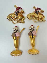 Four Large Bob Mackie Brooches