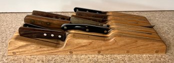Collection Of Knives With Holder