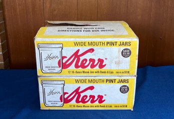 2 Boxes Wide Mouth Kerr Jars