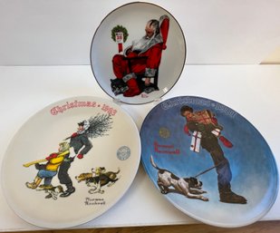 4-Norman Rockwell Collector Plates From Different Series - All Holidays