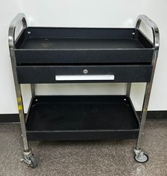 Rolling Trolley With Drawer And Tray In Used Condition
