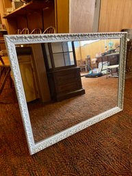 Vintage White And Gold Large Mirror