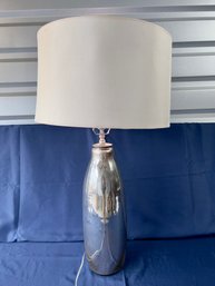 Chromed Glass Table Lamp.