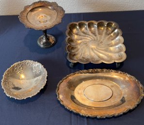 4 Silver Plate Dishes