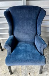 Ethan Allen Blue Wingback Chair #2