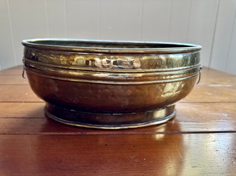 Brass Planter With Lions Heads