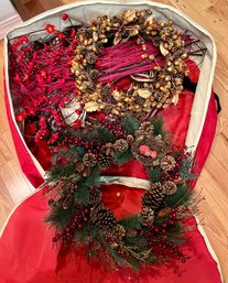 Lot Of Christmas Wreaths (Case Not Included)