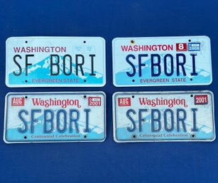 Vintage Assortment Evergreen Washington License Plates