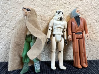 Three Star Wars Figures Obi Wan