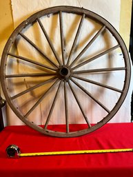 4 Vintage Wood Spoke Wagon Wheels.