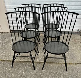 Six Black High Back Chairs