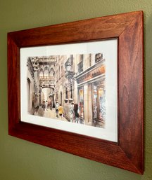 Barcelona Street Scene Print