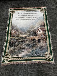 Danbury Mint Throw Blanket Tapestry Fringed 69x50