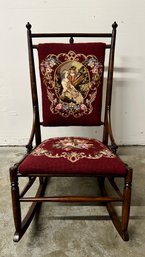 Antique Needlepoint Rocking Chair -Local Pick Up