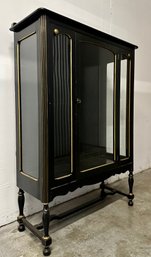 Vintage Black Painted Curio Cabinet -Local Pick Up