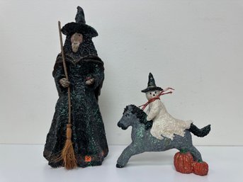 Broomsnickle Figurines Witch And A Ghost