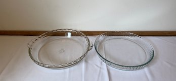 Two Pyrex Glass Pie Plates