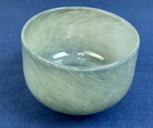 Signed Ocean Art Glass Bowl