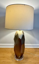 Modern Style Lamp Gold With Lucite Base