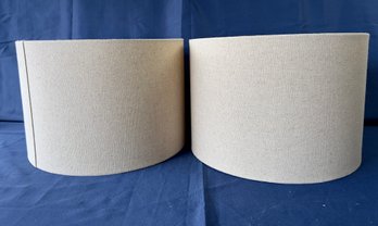 2 Large Lamp Shades Beige.