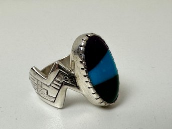 Sterling Signed Native Ring