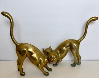 Two Brass Cats