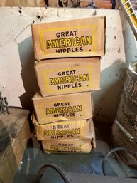 Five Boxes Of Great American Pipe Nipples