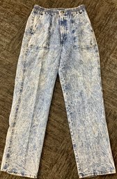 Acid Wash Elastic Waist Jeans, Vintage CRB Jeans