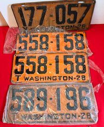 Vintage Washington License Plates