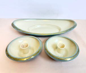Lenox Candlesicks And Oval Platter