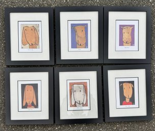 Set Of Six Dog Prints