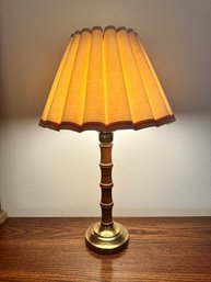Wood And Brass Lamp