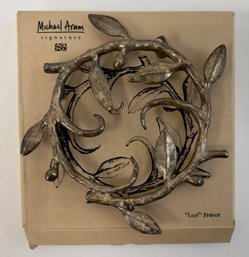 Michael Aram Silverplate Leaf Trivet
