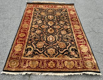 Thick Persian Rug Gold Red And Black