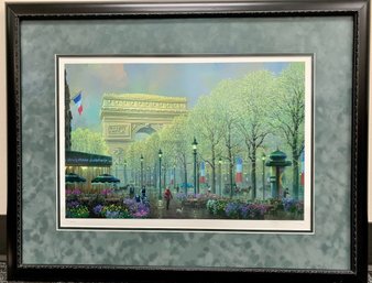 Alexander Chen Arc De Triomphe Seriolithograph In Color On Paper