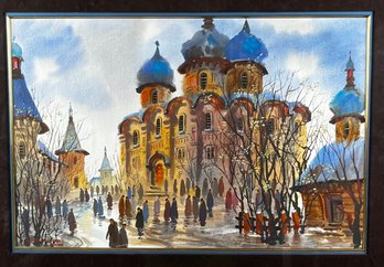 Krasnyansky Russia-rostov Kremlin Watercolor-signed