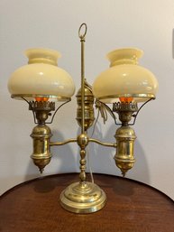 Antique Brass Electrified Student Lamp