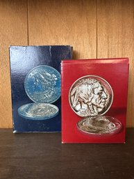 Avon Liberty Dollar And Buffalo Nickel Aftershave