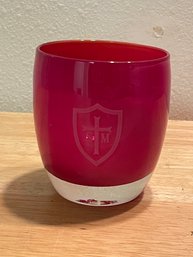 Red Glassybaby ~ Etched Shield Emblem