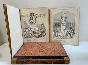 Lot Of 3 Punch Books (1) 1854, Vol XXVII (2) 1871, Vol 61 (3) 1848 XV